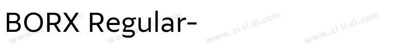 BORX Regular字体转换